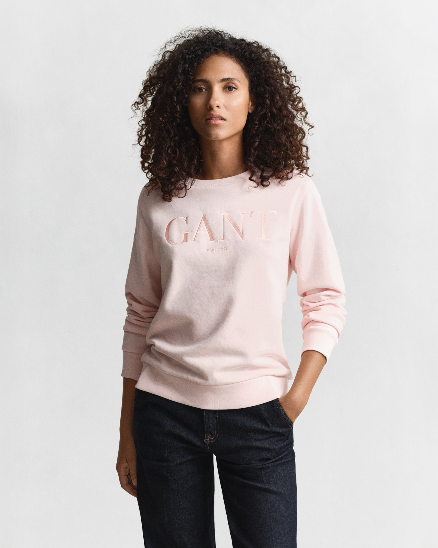 Pink Tonal Graphic Crew Sweatshirt