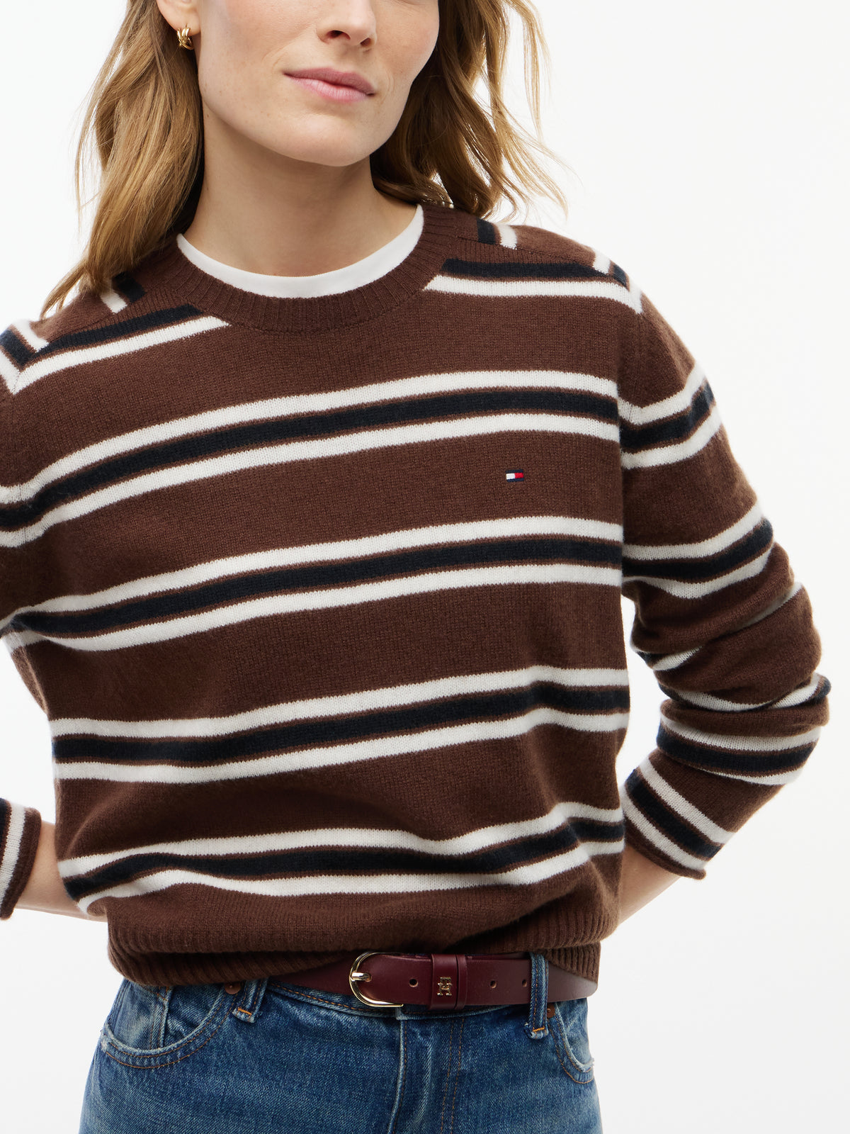 Soft Wool Chocolate Stripe Knit