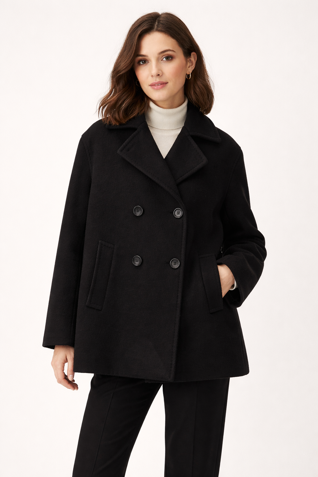 Black Oversized Peacoat