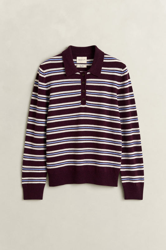 Lambswool Striped Rugger Knit