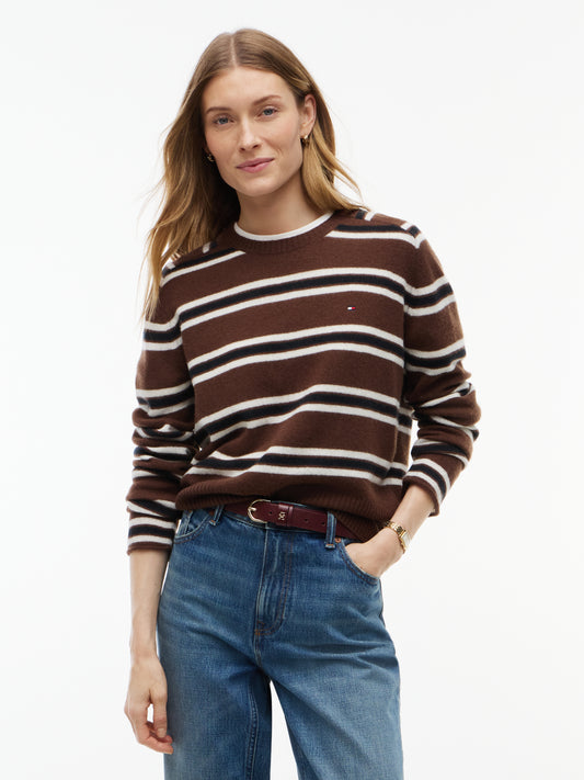 Soft Wool Chocolate Stripe Knit