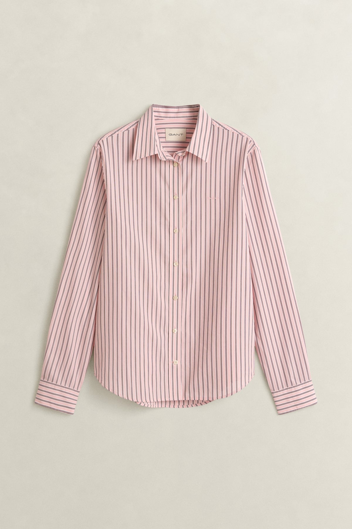 Regular Stripe Pink Grape Poplin Shirt