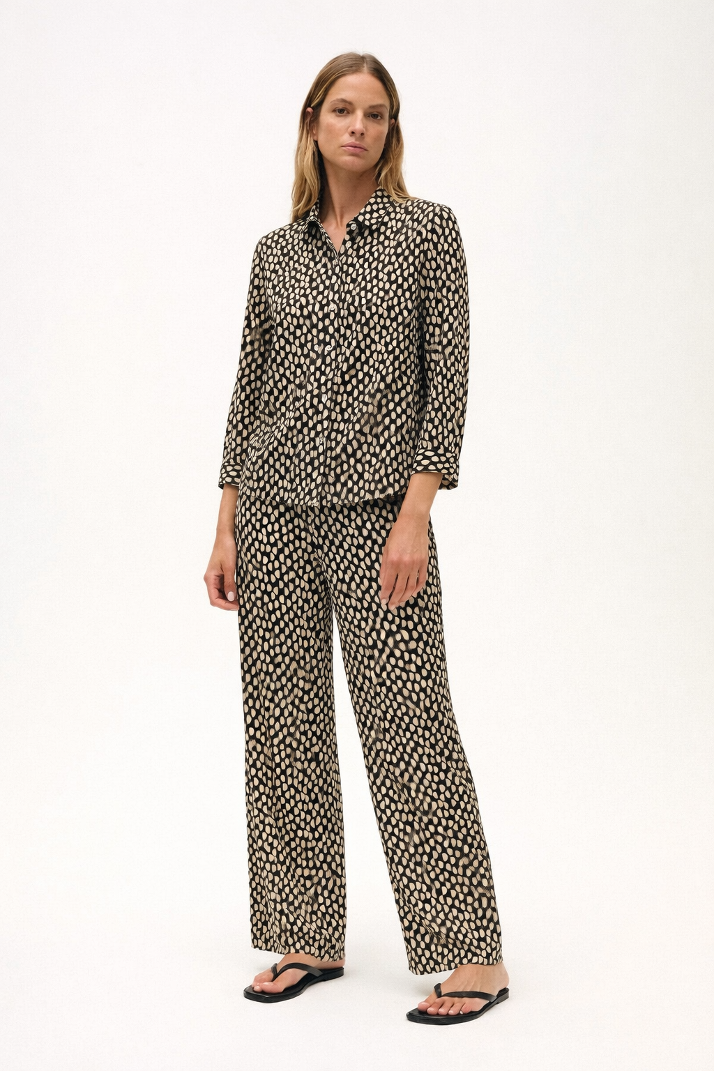 The Viscose Polka Print Jersey Shirt