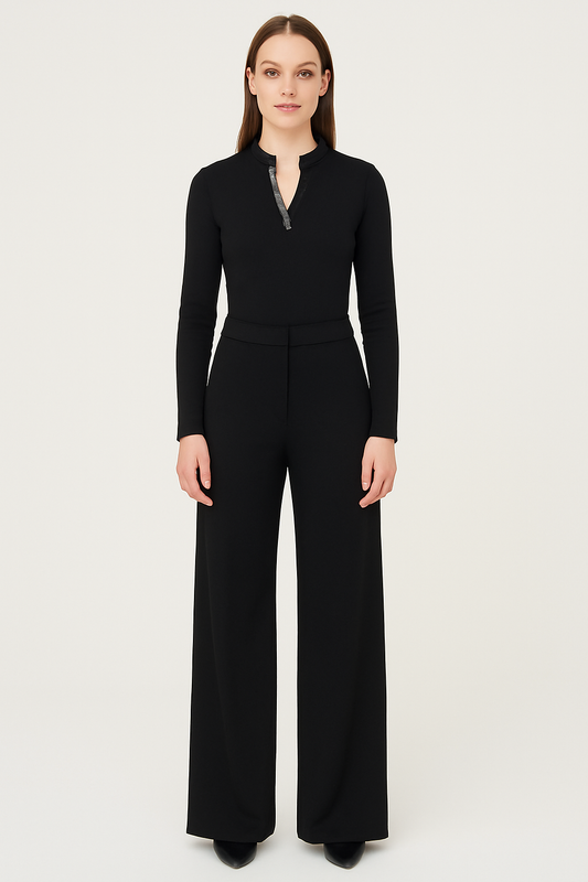 Black Wide Leg Trousers