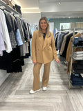The Tan Mahlia Wide Trousers
