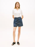 The Navy Linen Pattern Shorts