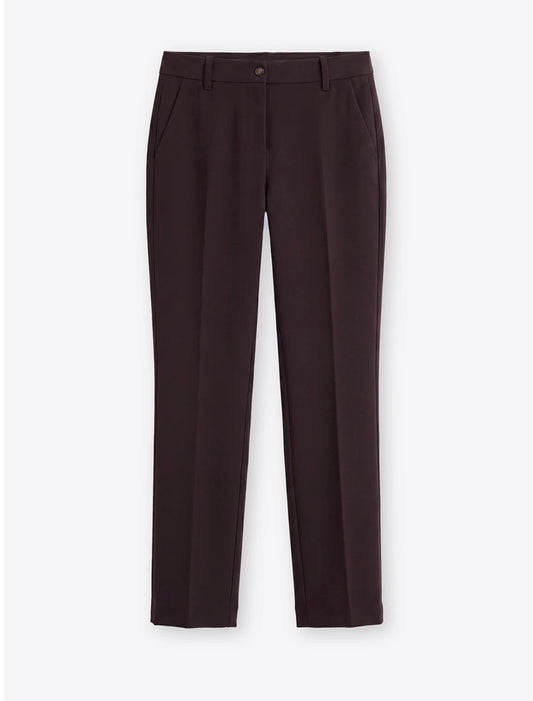 Burgundy Slightly Flared Trousers