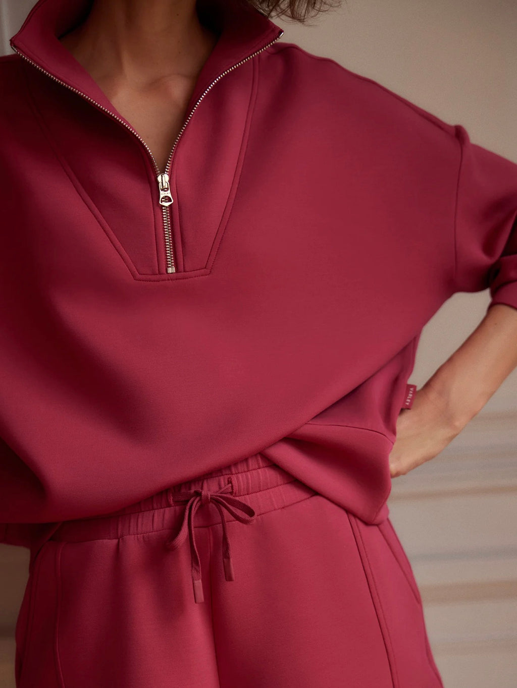 Hawley Half-Zip Rich Raspberry Sweat