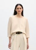 The Cream 3/4 Sleeve Oversized Tee