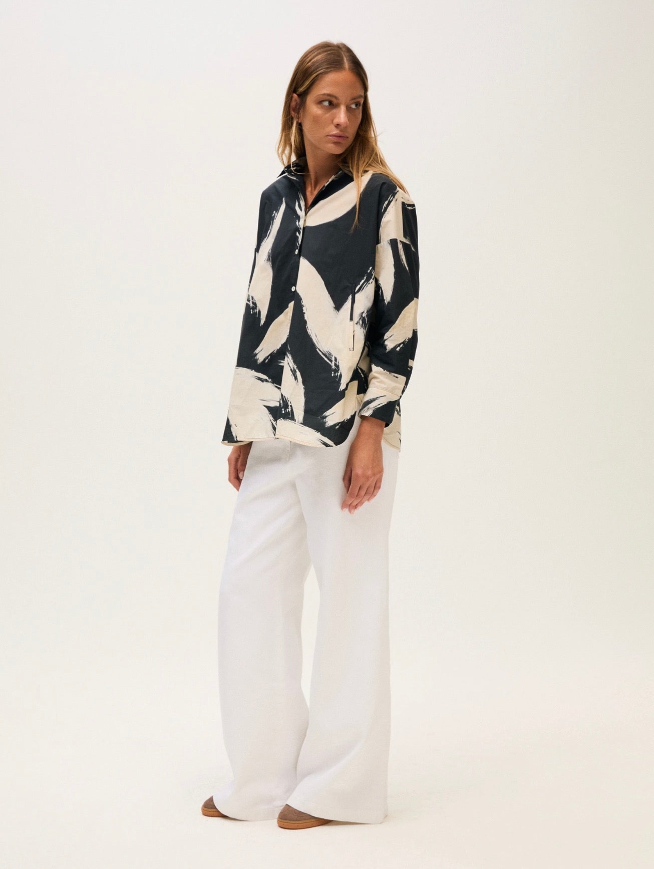 The Black Printed Poplin Shirt