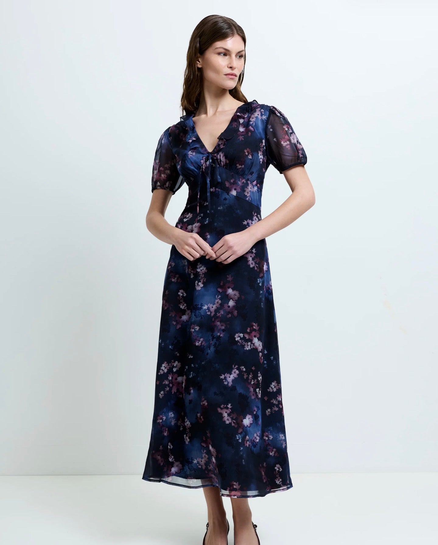The Clara V-Neck Printed Maxi Dress