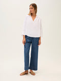 Elasticated Denim Wide Trouser