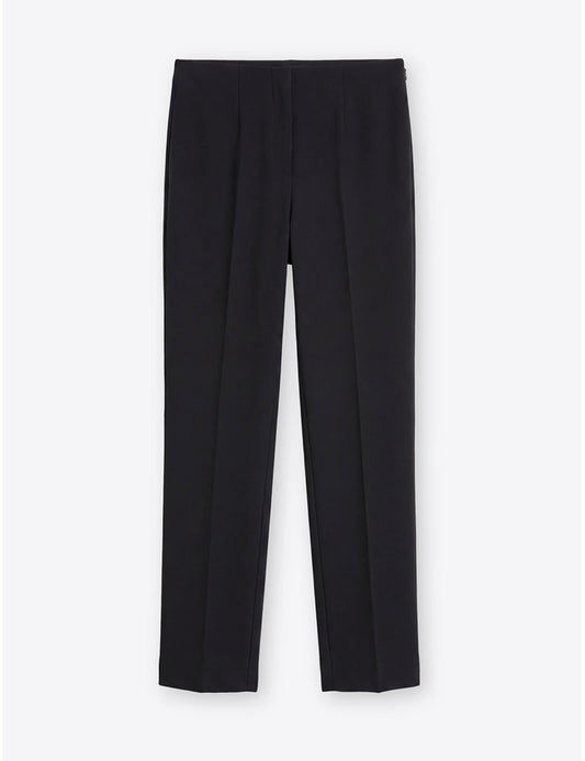 The Pocketless Side Zip Black Trousers