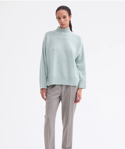 Duck Egg Turtle Neck Knit