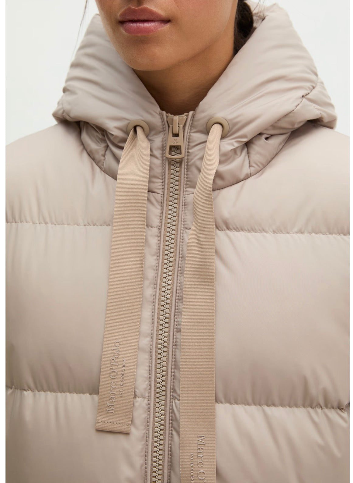 MOP Function Earthy Taupe Quilted Jacket