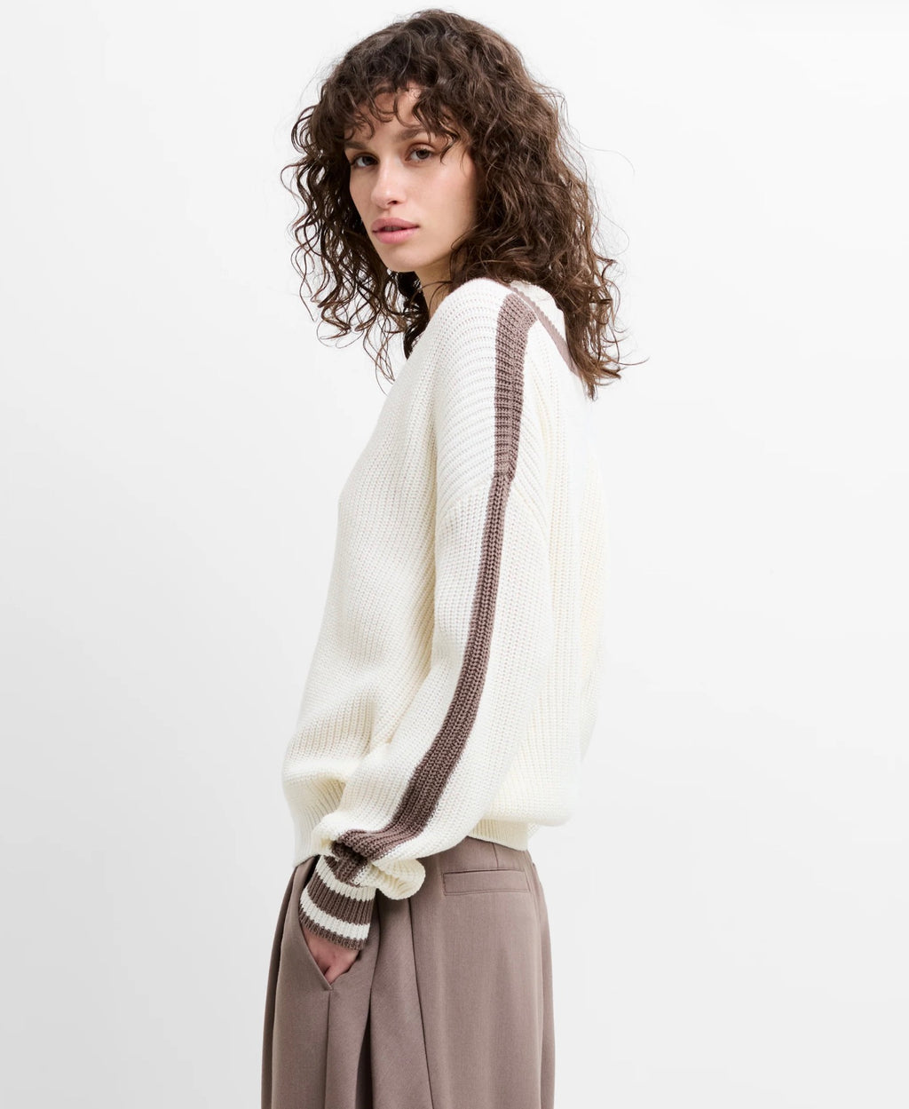 Varli Varsity V-Neck Jumper