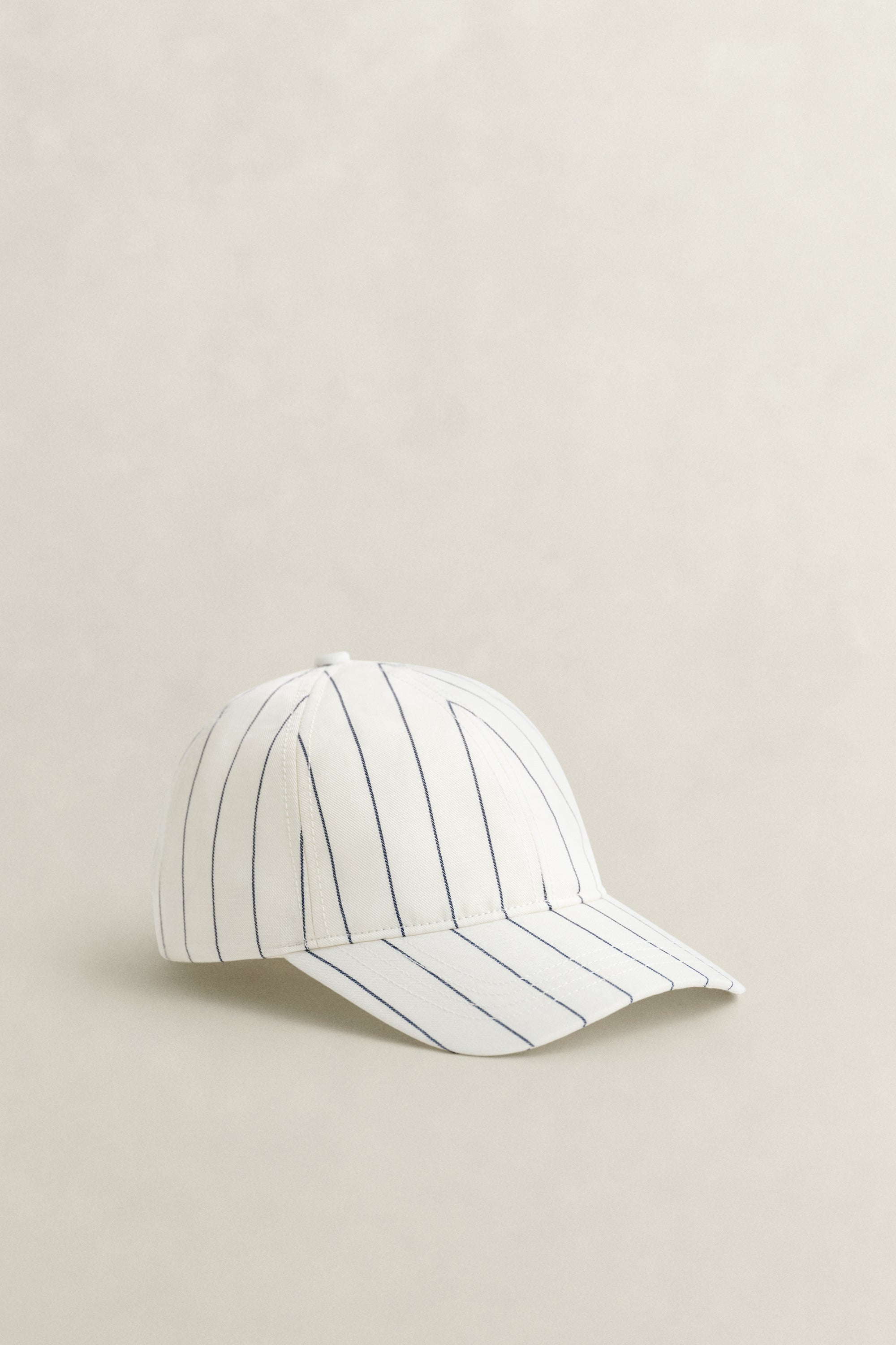 The Stripe Linen Blend Cap