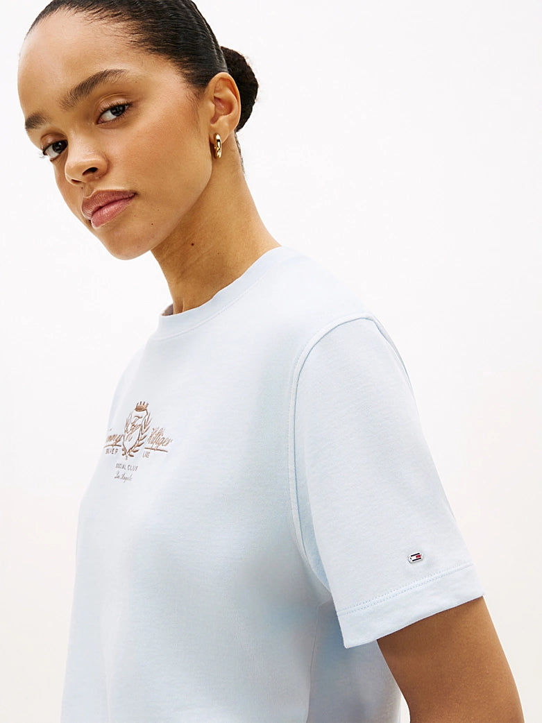 Crest Logo Baby Blue Box T-Shirt