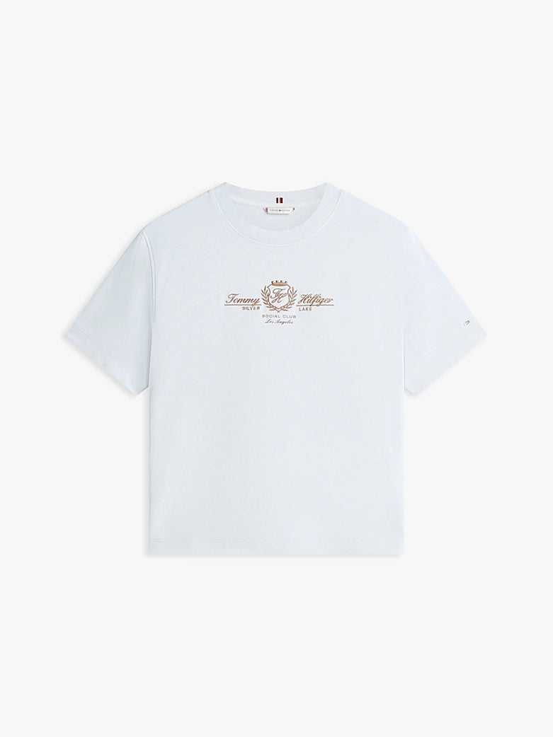 Crest Logo Baby Blue Box T-Shirt