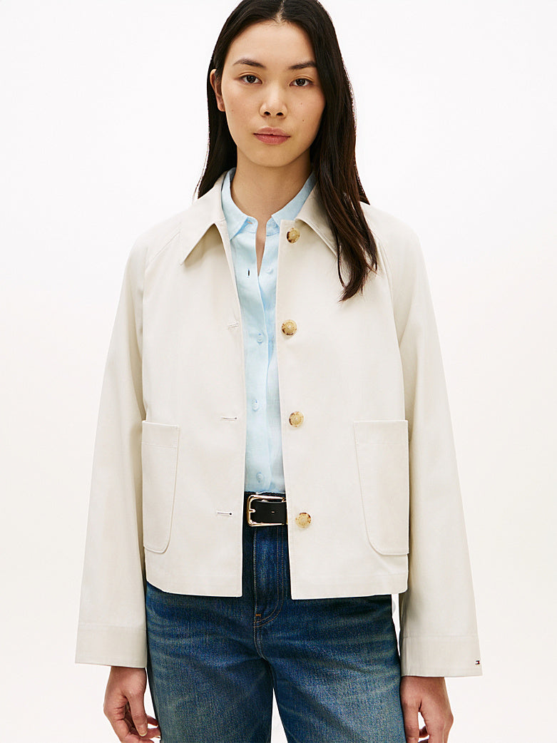 The Water Repellent Collared Relaxed Short Jacket