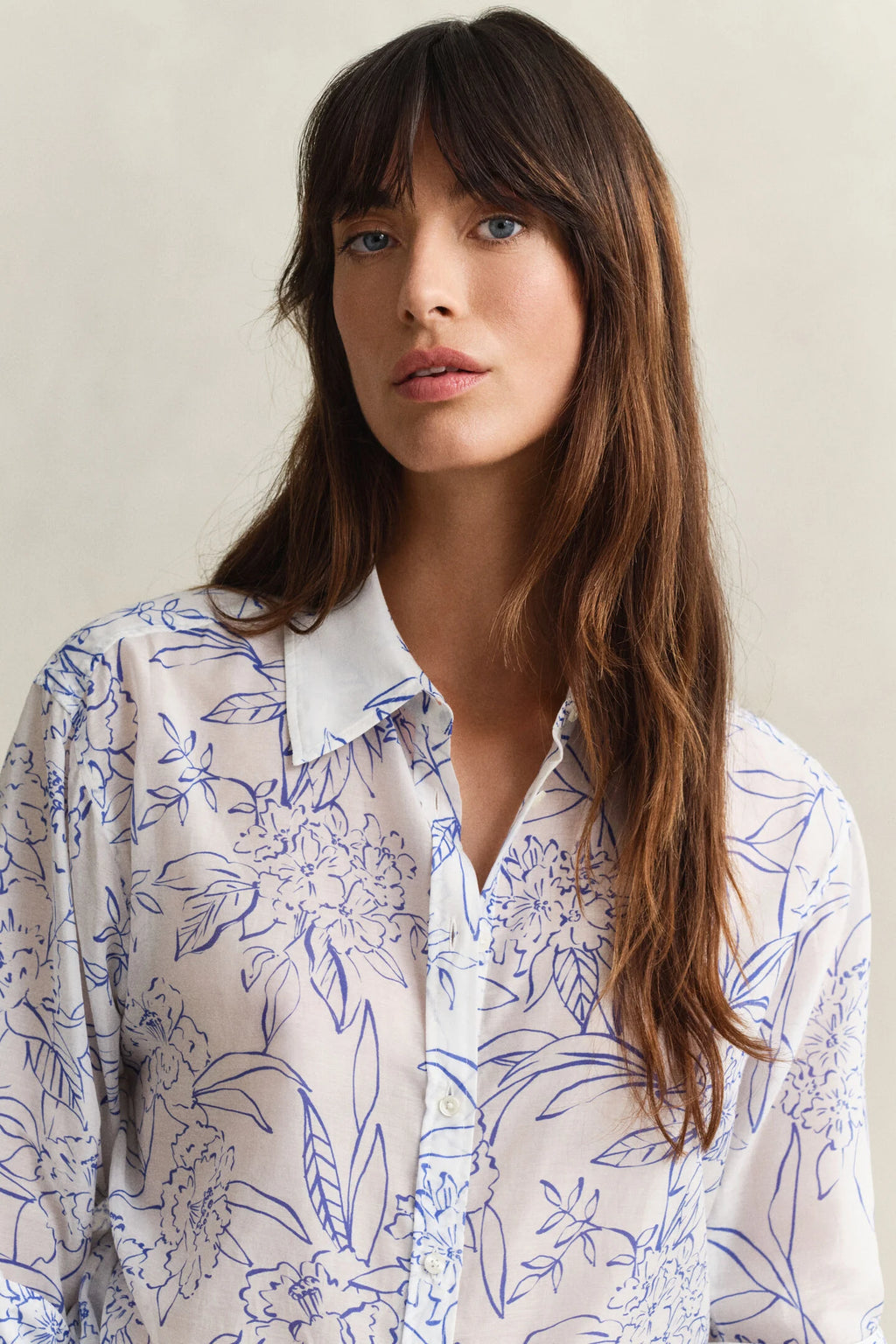 The Floral Blue Cotton Shirt