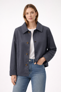 Cinza Rocco Icons Navy Trench