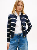 The Navy Premium Knit Gold-Tone Button Cardigan