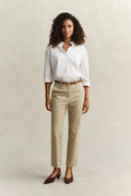 The Oat Beige Slim Slack Chinos