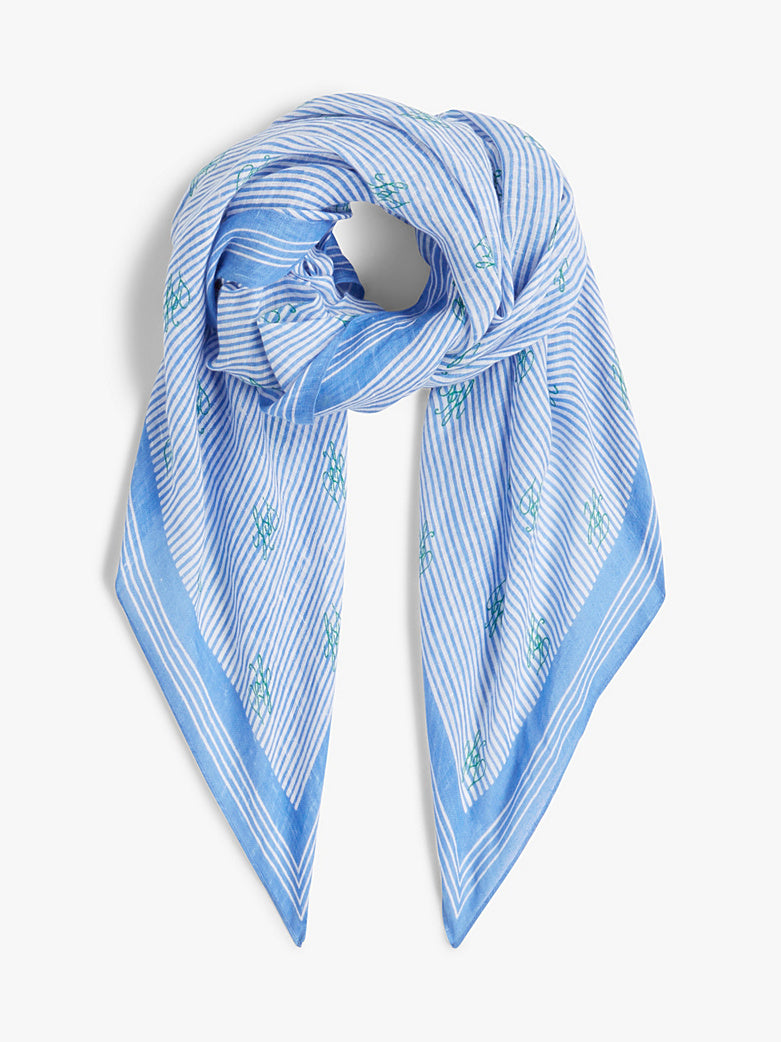 Pure Linen Repeat Logo Square Scarf