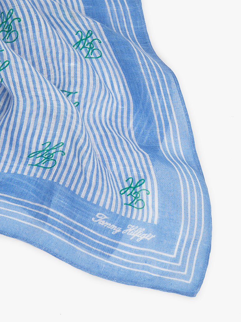 Pure Linen Repeat Logo Square Scarf