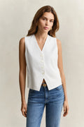 The White Crepe Tailored Waistcoat