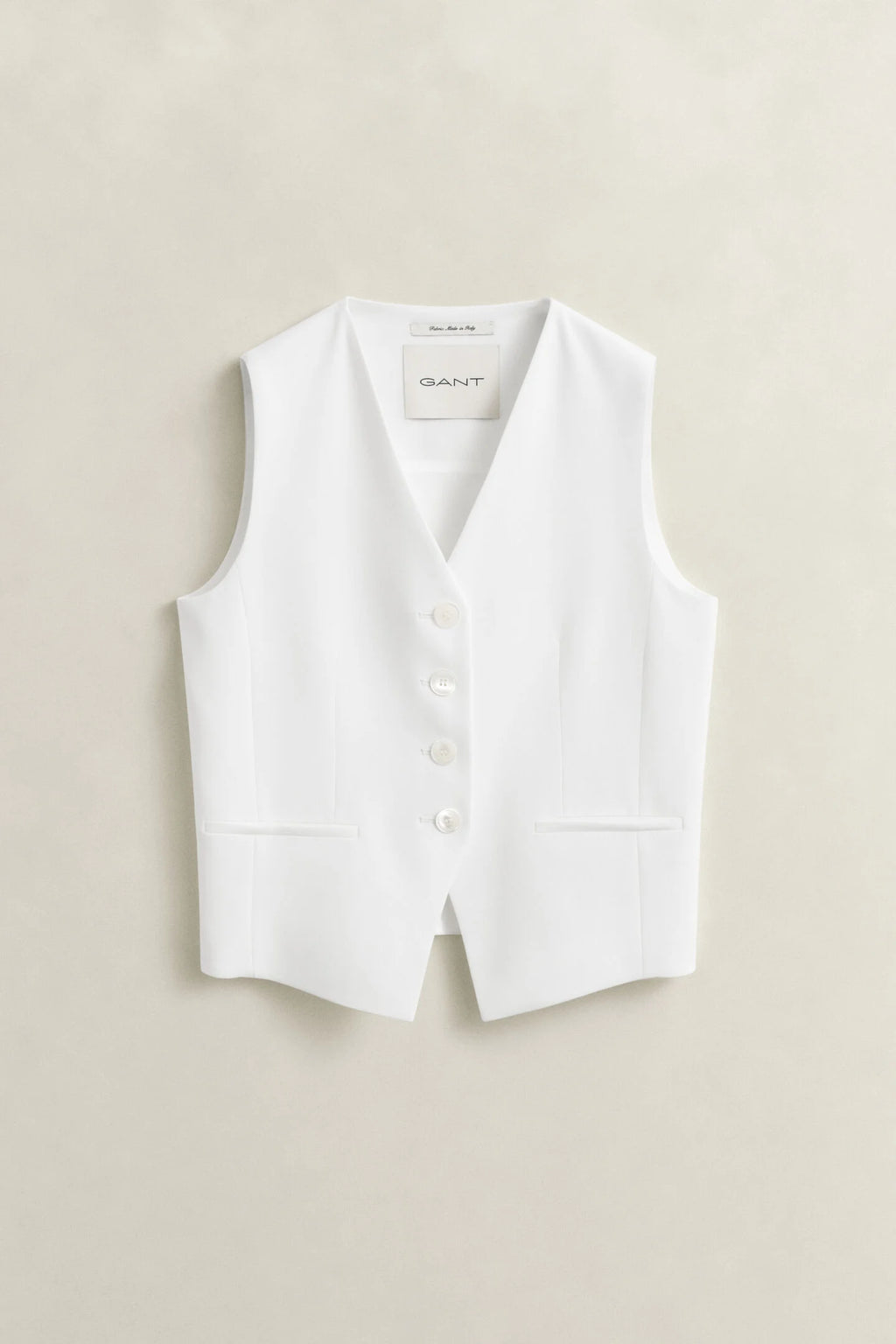The White Crepe Tailored Waistcoat