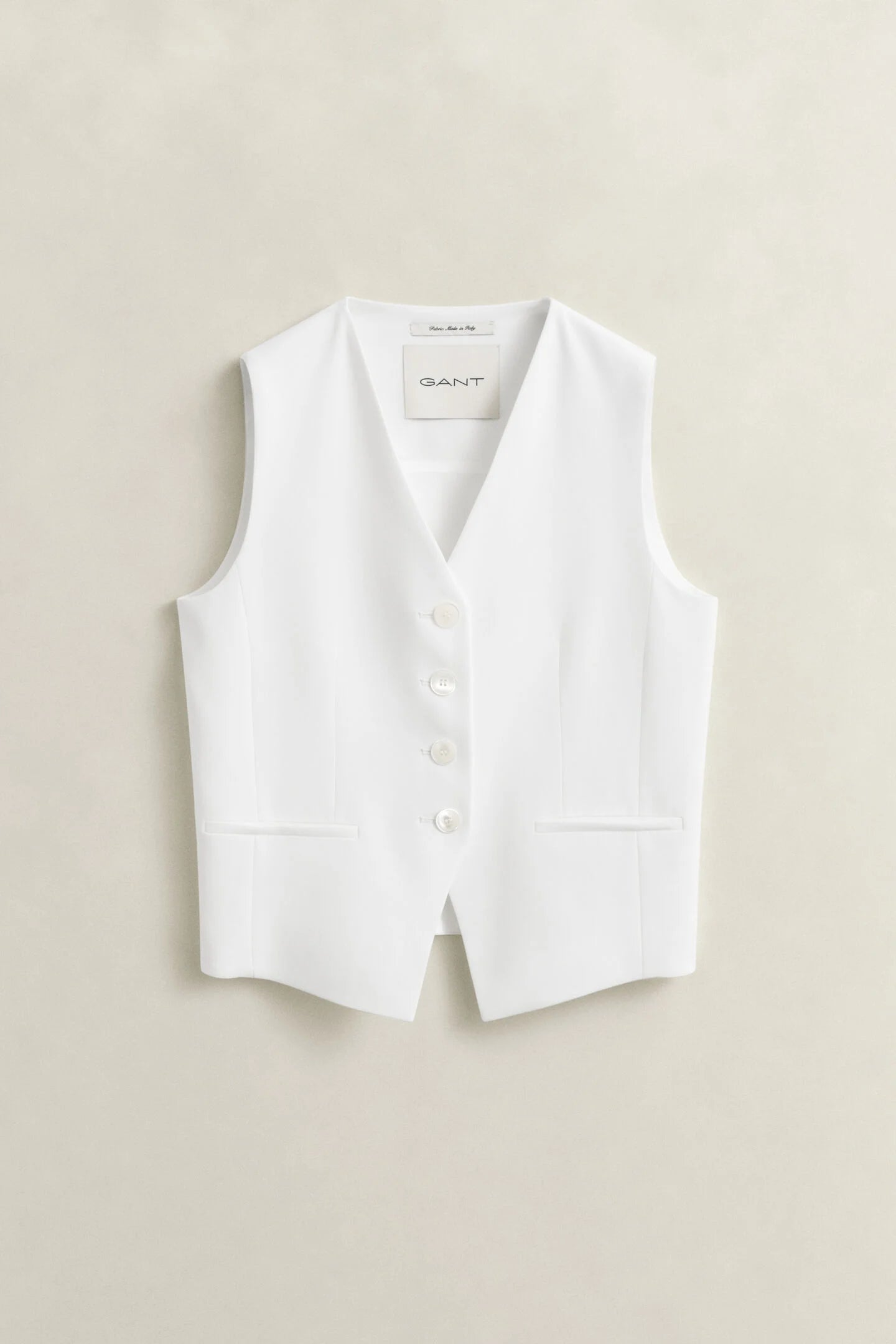 The White Crepe Tailored Waistcoat