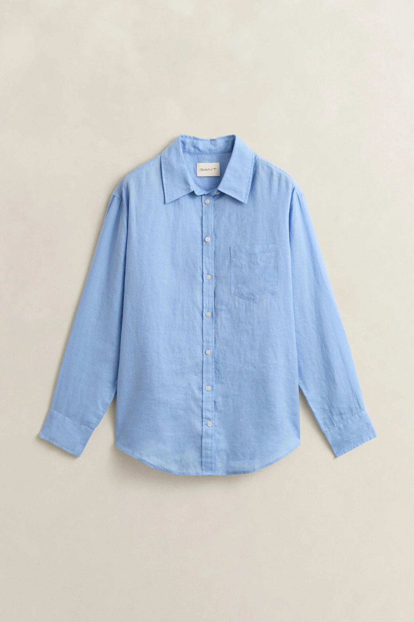 The Relaxed Linen Blue Shirt
