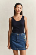 The Ribbed Basic Navy Tank