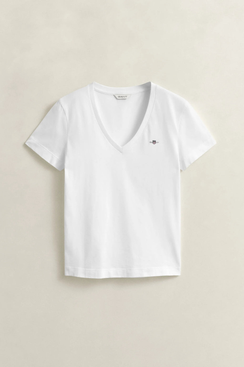 The Shield V-Neck White Tee