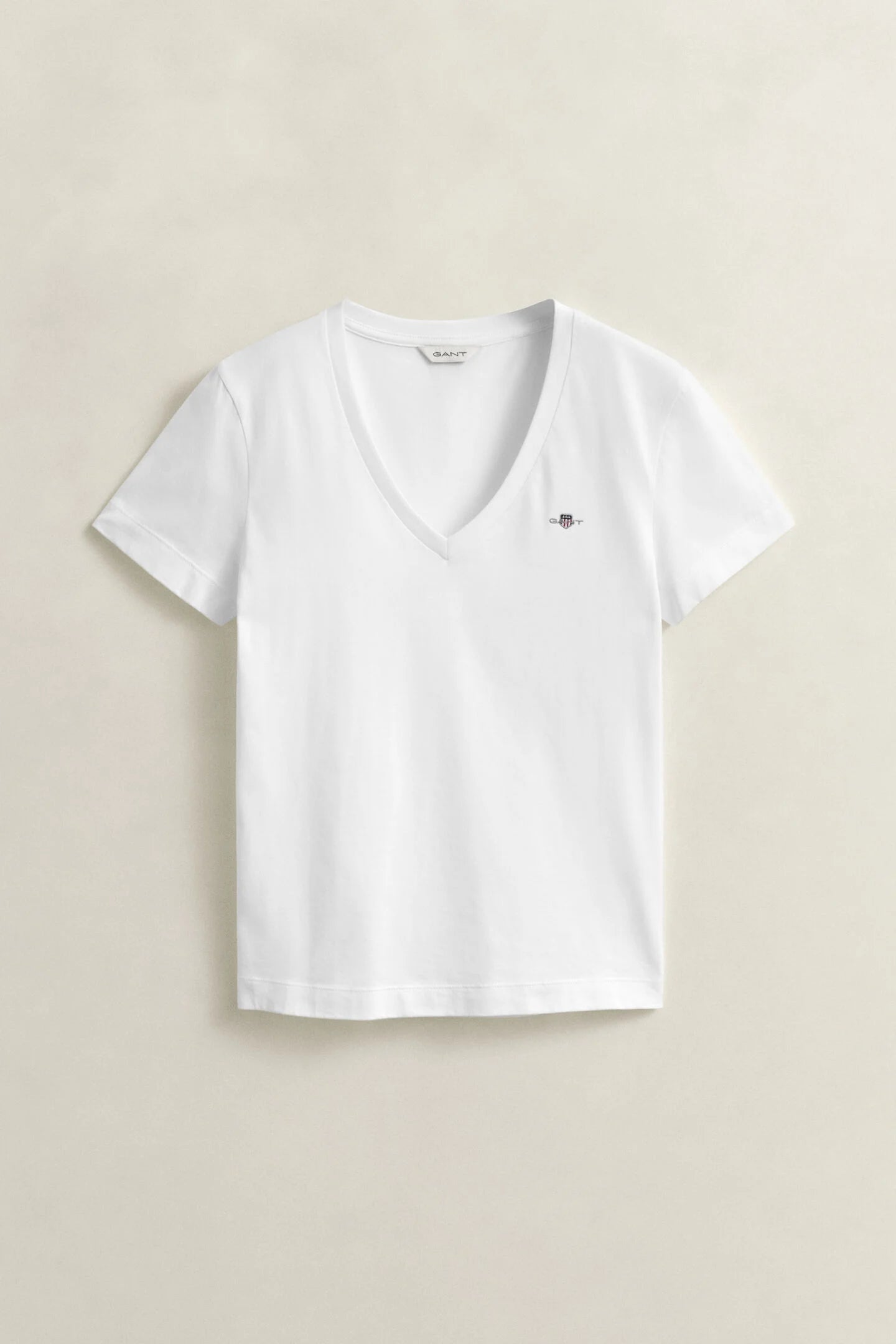 The Shield V-Neck White Tee