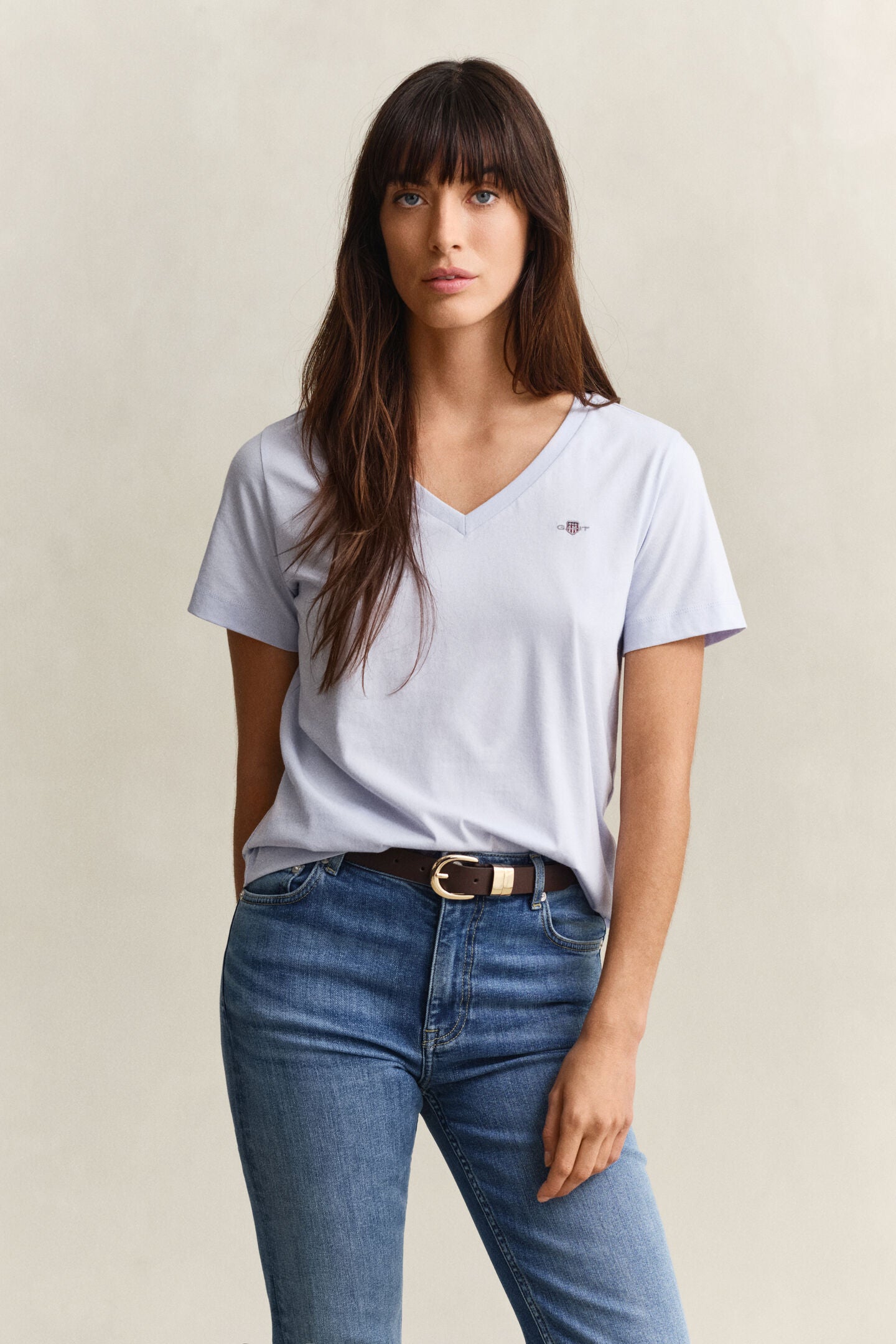 The Shield V-Neck Light Blue Tee