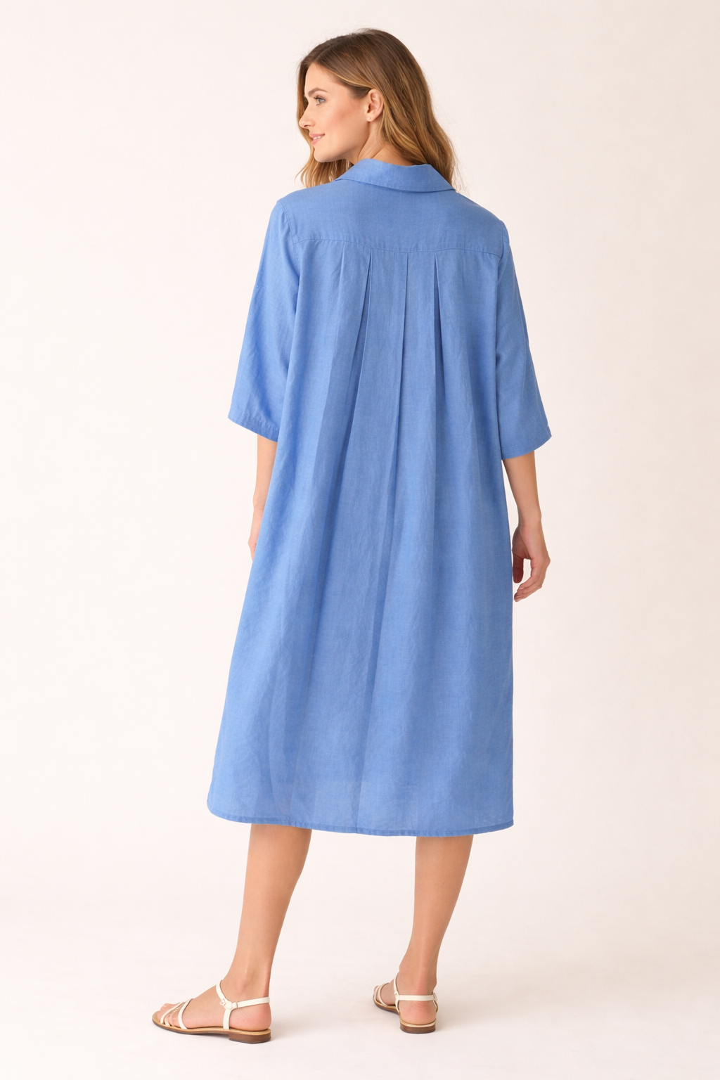 The Bright Blue Linen Dress