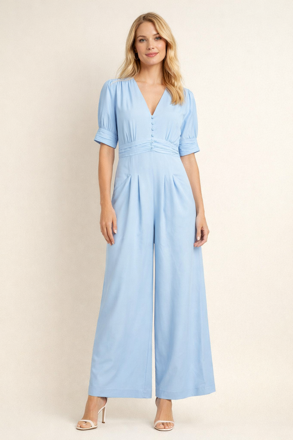 The Baby Blue Lyocell Jumpsuit