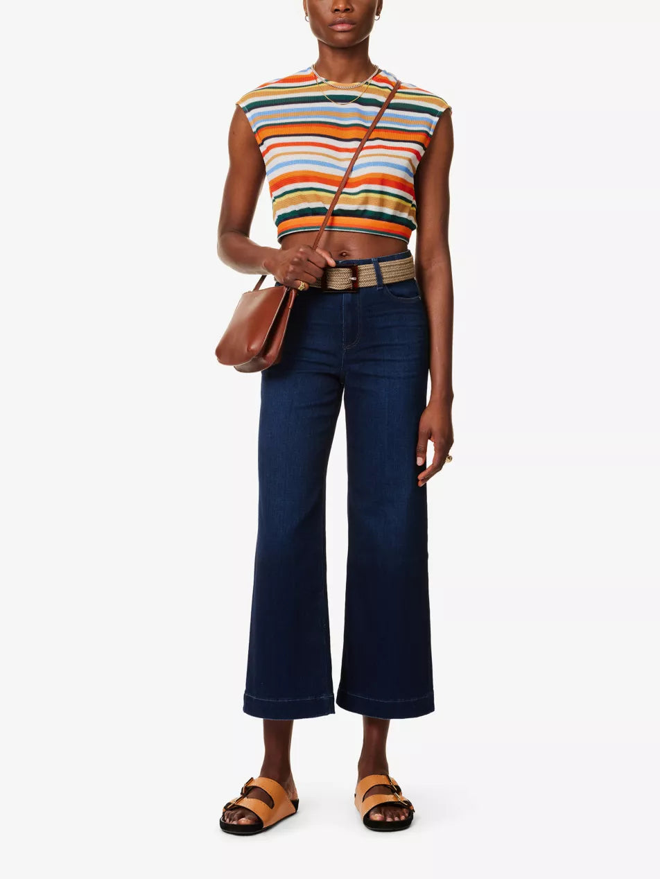 The Anessa Disco Ankle Turn Hem Wide Jean