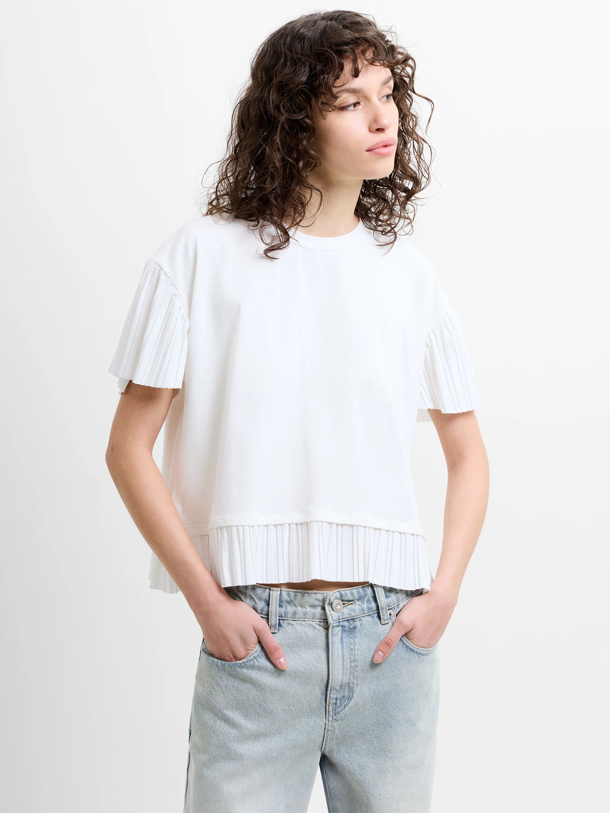 Rallie Plisse Trim T-Shirt
