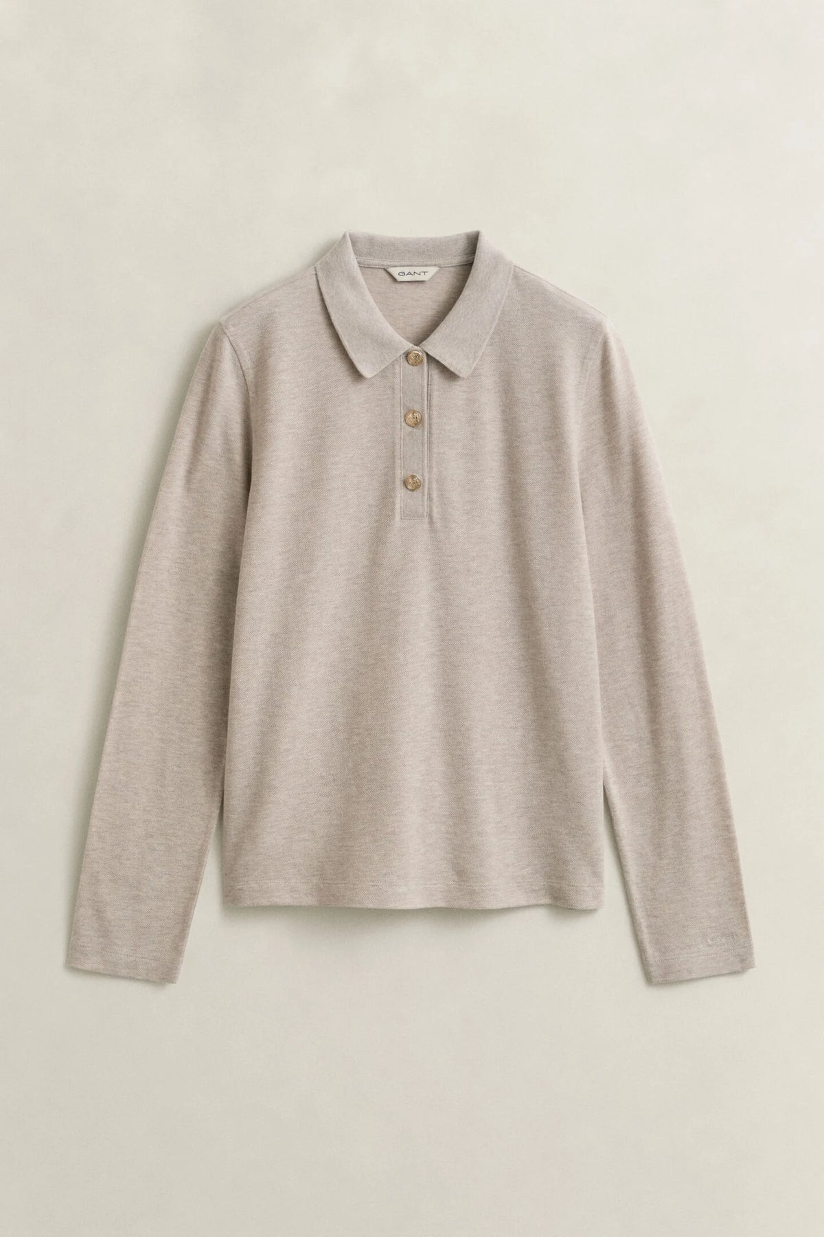 Piqué Polo Long Sleeve Top