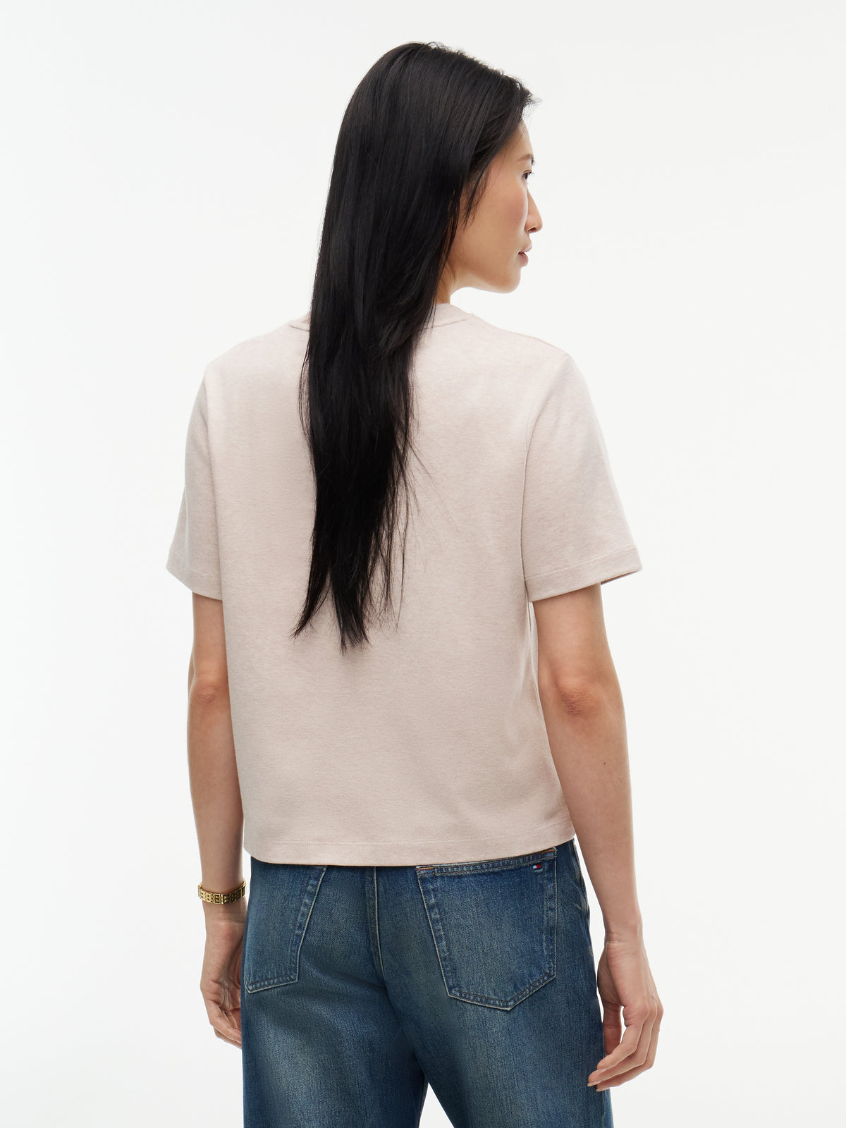 Interlock Boxy Light Camel Tee