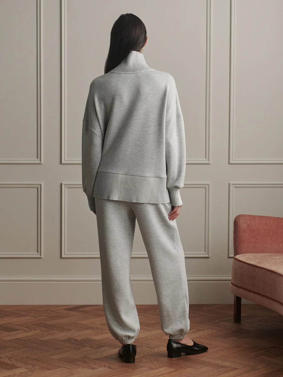 The Classic Grey Marl Cuff Pant 28.5"