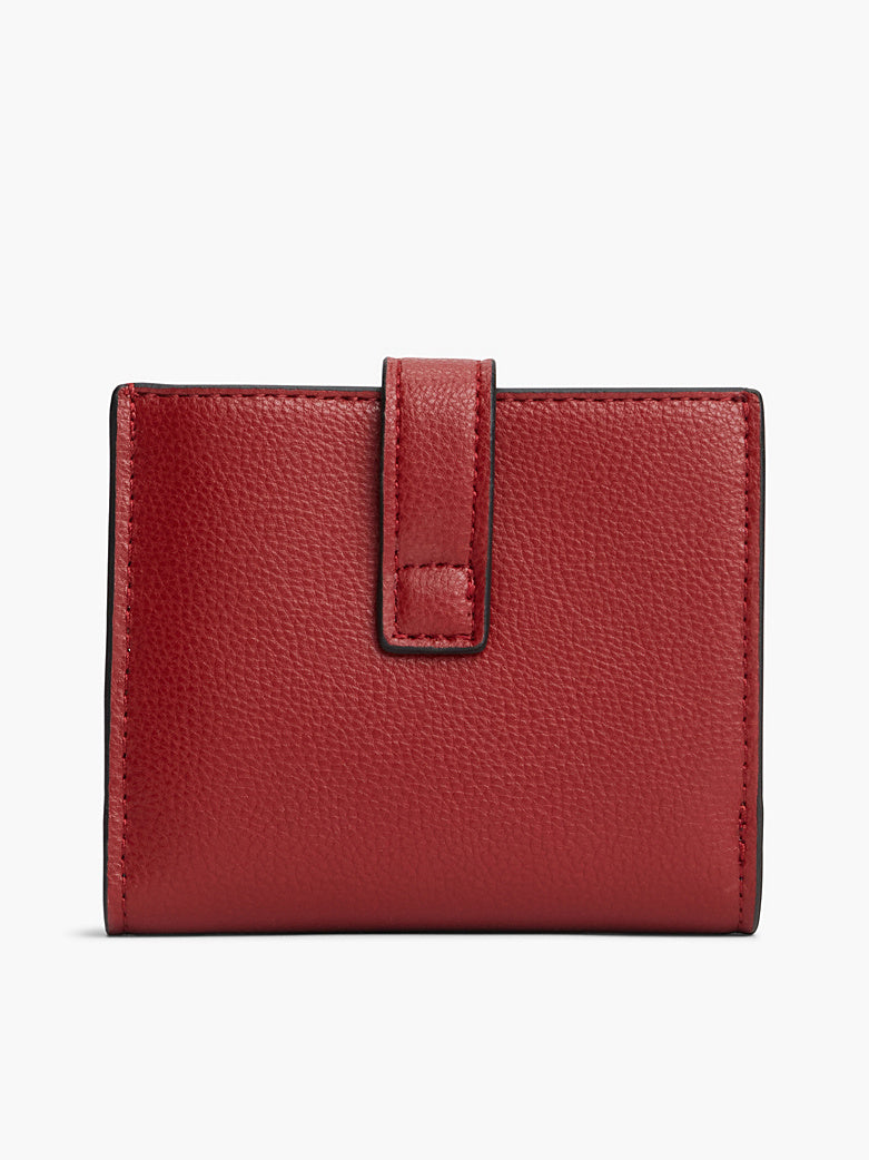 TH Monogram Red Plaque Bifold Wallet