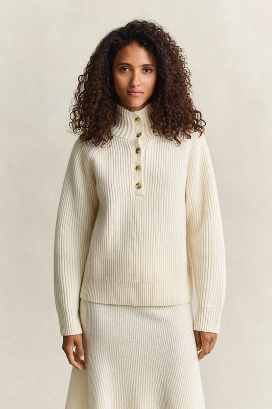 Buttoned Lambswool Sweater