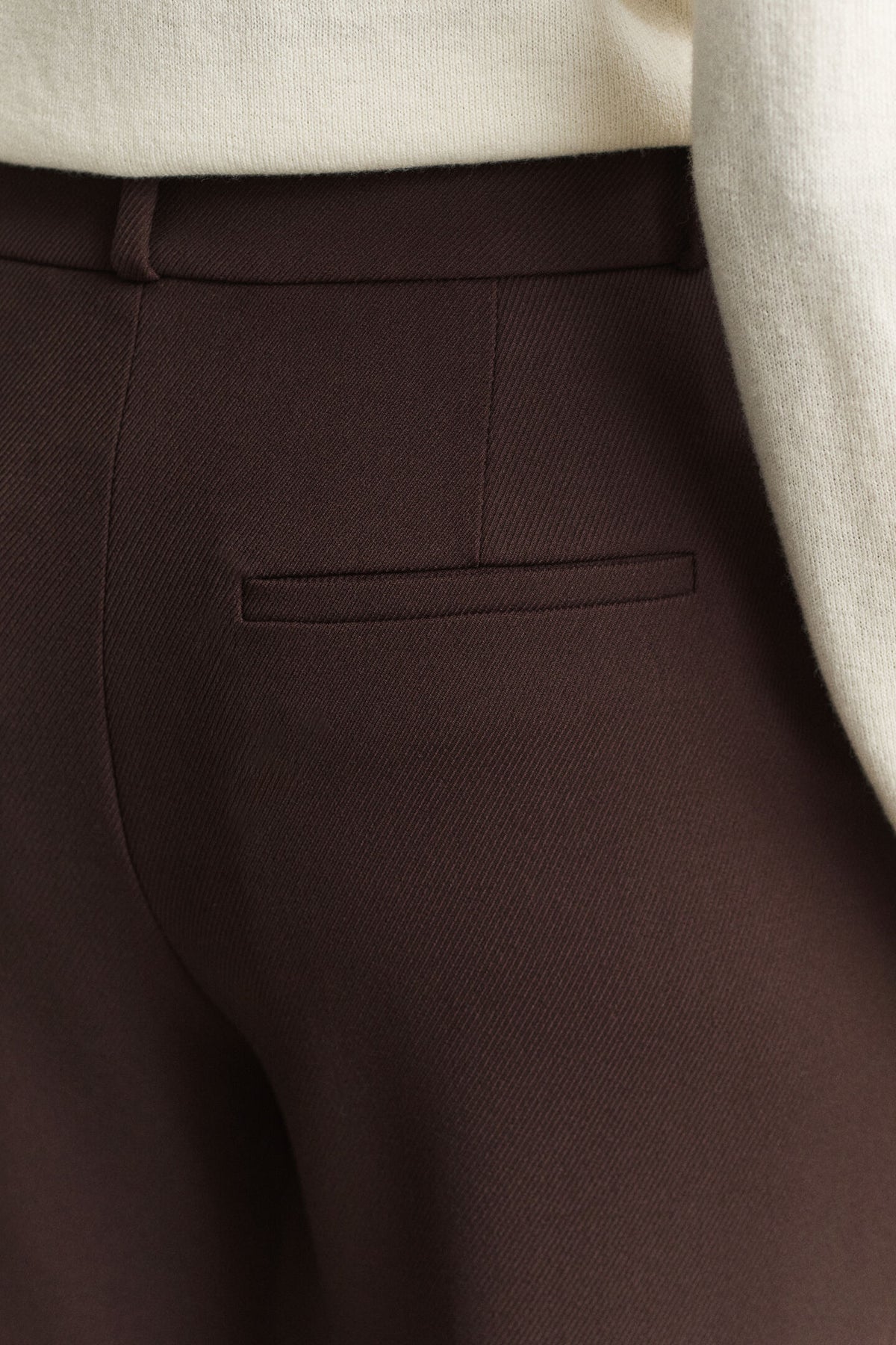Deep Brown Flared Nautical Pants