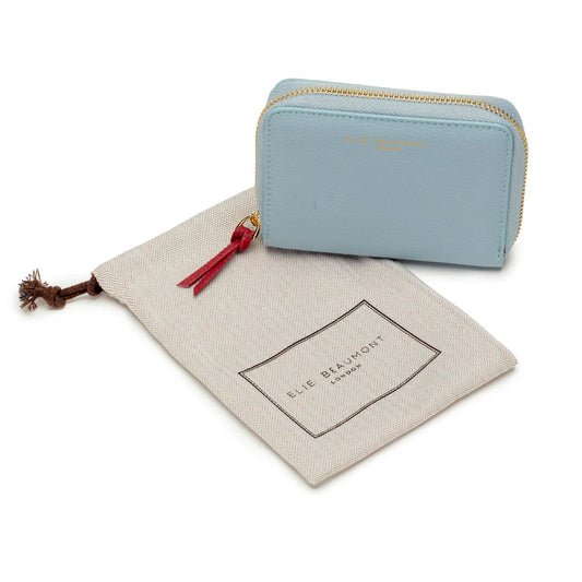 Zipper Purse Powder Blue and Wine