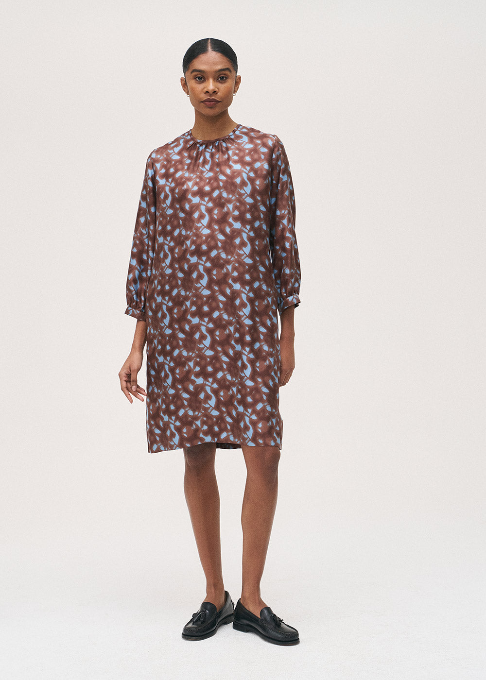 The Little Blue Pattern Midi Dress
